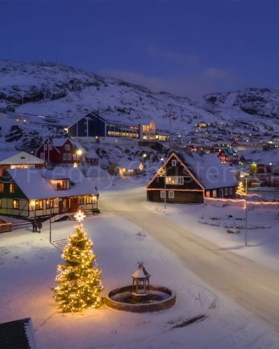 Christmas tree in Qaqortoq, Greenland